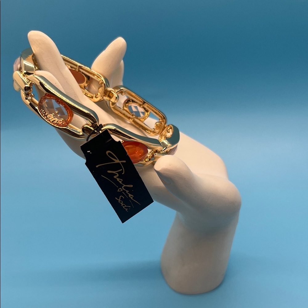 Thalia Sodi Gold Bracelet with Orange Accents